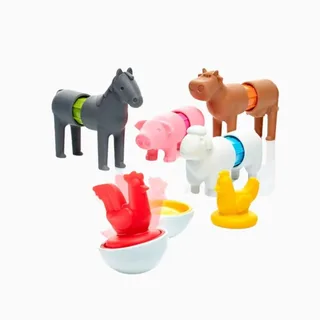 My First Farm Animals - Magnetische Boerderijdieren - 16-Delige Bouwset met Zachte Elementen - Educatief Speelgoed voor Peuters - Vanaf 1 Jaar von SmartMax in Grün – Produktfoto 4 von 4