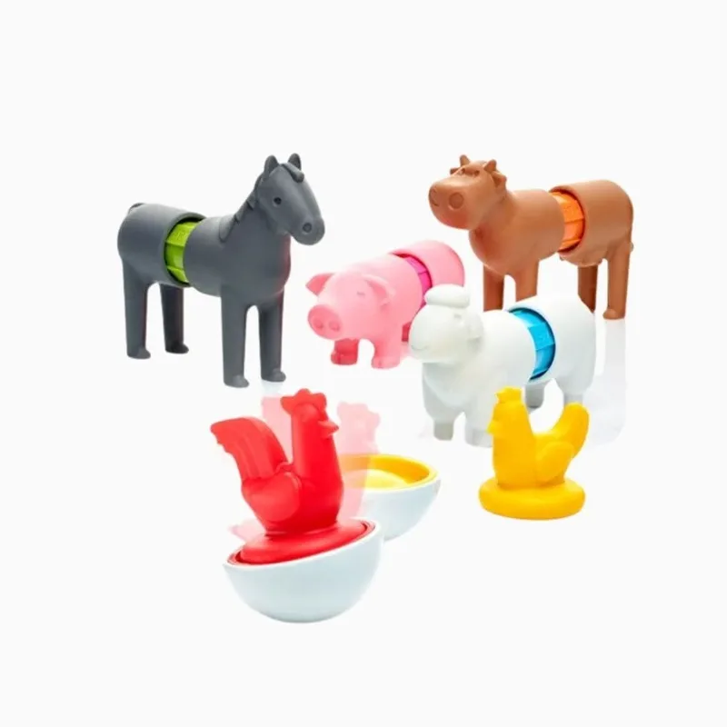 My First Farm Animals - Magnetische Boerderijdieren - 16-Delige Bouwset met Zachte Elementen - Educatief Speelgoed voor Peuters - Vanaf 1 Jaar von SmartMax in Grün – Produktfoto 4 von 4