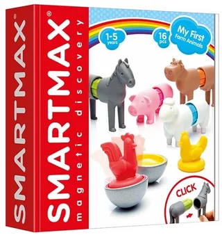 My First Farm Animals - Magnetische Boerderijdieren - 16-Delige Bouwset met Zachte Elementen - Educatief Speelgoed voor Peuters - Vanaf 1 Jaar von SmartMax in Grün – Produktfoto 1 von 4