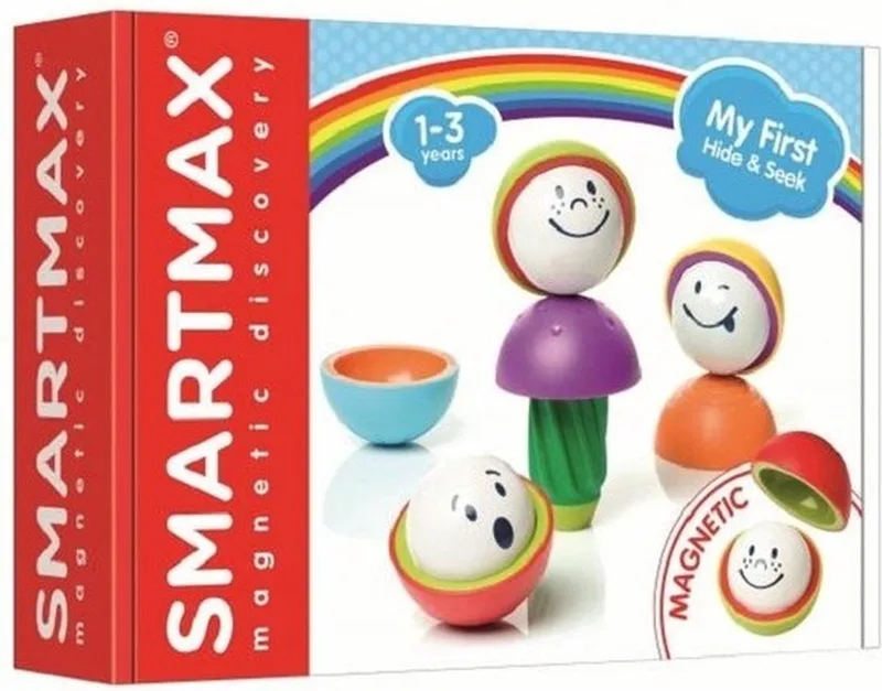 My First Hide & Seek - Magnetisch Sensorisch Speelgoed - Stapelset met Gekke Bekken - Educatief Speelgoed voor Peuters - Vanaf 1 Jaar by SmartMax in Multicolour – product photo