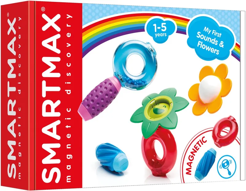 My First Sounds & Flowers - Magnetische Bloemen & Geluidjes - Sensorische Bouwset voor Peuters - Educatief Speelgoed - Vanaf 1 Jaar by SmartMax in Multicolour – product photo