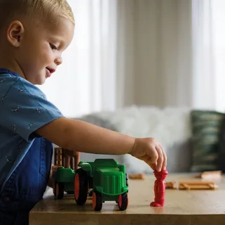 My First Tractor Set - Magnetische Tractor en Paarden - 22-Delige Bouwset - Educatief Speelgoed voor Peuters - Vanaf 1 Jaar von SmartMax in Mehrfarbig – Produktfoto 6 von 8