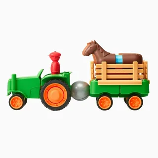 My First Tractor Set - Magnetische Tractor en Paarden - 22-Delige Bouwset - Educatief Speelgoed voor Peuters - Vanaf 1 Jaar von SmartMax in Mehrfarbig – Produktfoto 4 von 8