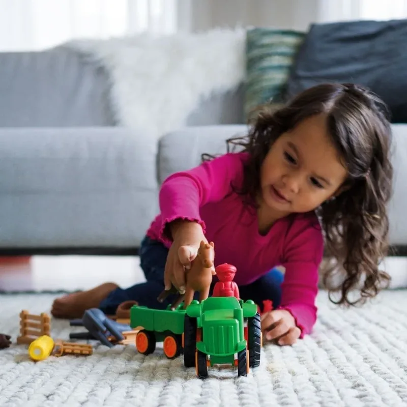 My First Tractor Set - Magnetische Tractor en Paarden - 22-Delige Bouwset - Educatief Speelgoed voor Peuters - Vanaf 1 Jaar von SmartMax in Mehrfarbig – Produktfoto 5 von 8