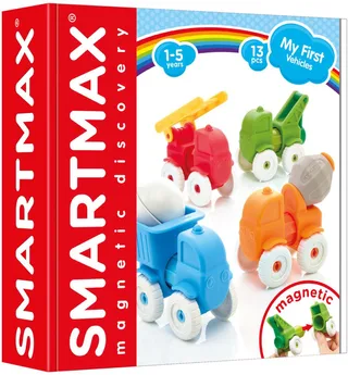 My First Vehicles - Magnetische Voertuigen - 13-Delige Bouwset met Zachte Elementen - Educatief Speelgoed voor Peuters - Vanaf 1 Jaar von SmartMax in Mehrfarbig – Produktfoto 1 von 4