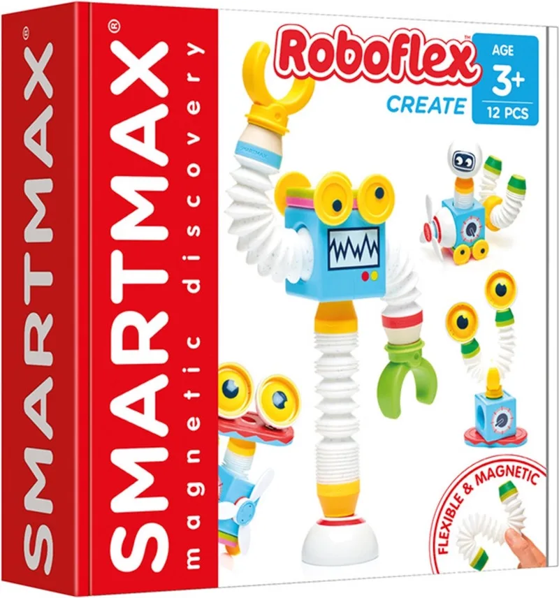 Roboflex - Magnetische Robots Bouwen - 12-Delige Bouwset met Flexibele Staven - Educatief Speelgoed voor Kleuters - Vanaf 3 Jaar by SmartMax in Multicolour – product photo