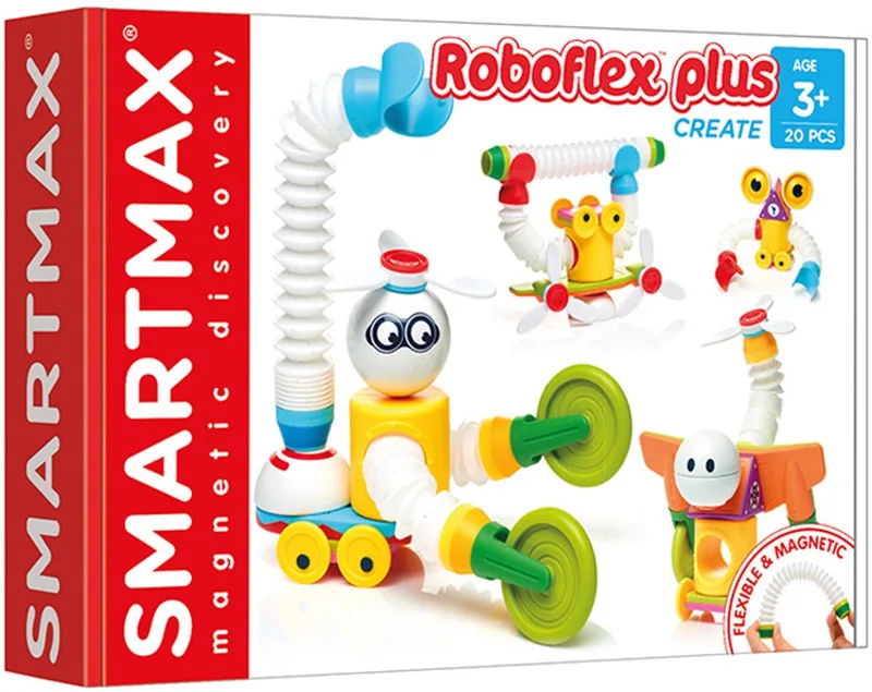 Roboflex Plus - Magnetische Robots Bouwen - 20-Delige Bouwset met Flexibele Staven - Educatief Speelgoed voor Kleuters - Vanaf 3 Jaar by SmartMax in Multicolour – product photo