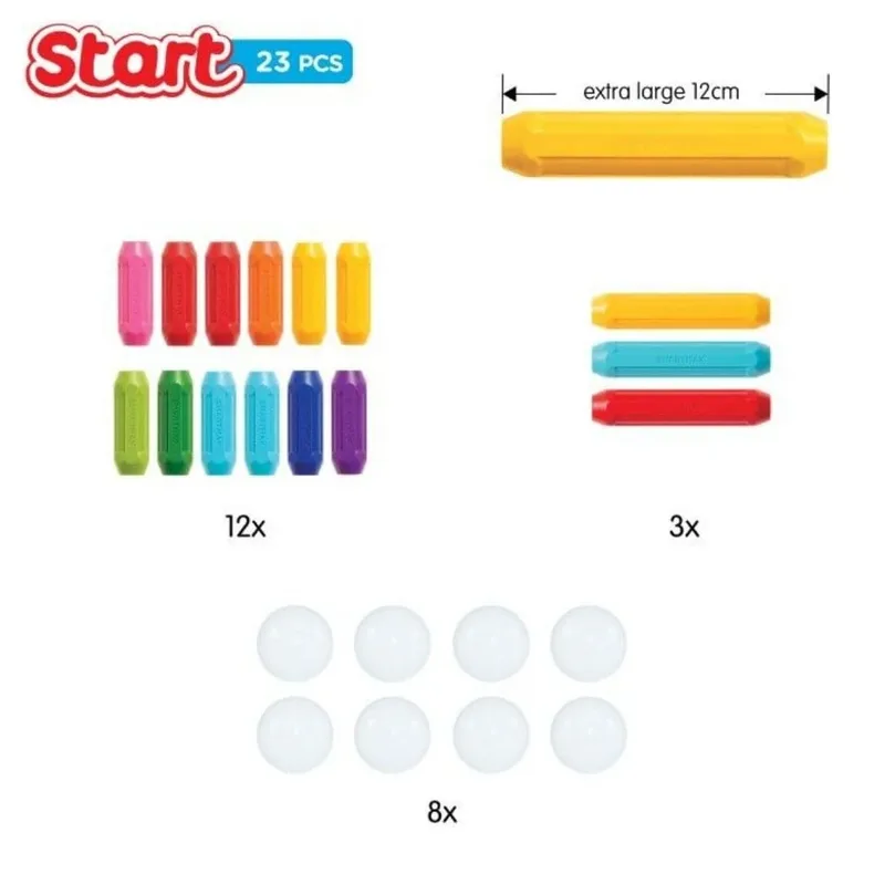 Start - Magnetisch Bouwspeelgoed - 23-Delige Basisset met Grote Elementen - Educatief Speelgoed voor Peuters - Vanaf 1 Jaar von SmartMax in Rot – Produktfoto 5 von 6