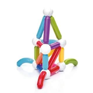 Start Plus - Magnetisch Bouwspeelgoed - 30-Delige Basisset met Gebogen Staven - Educatief Speelgoed voor Peuters en Kleuters - Vanaf 1 Jaar von SmartMax in Mehrfarbig – Produktfoto 4 von 8