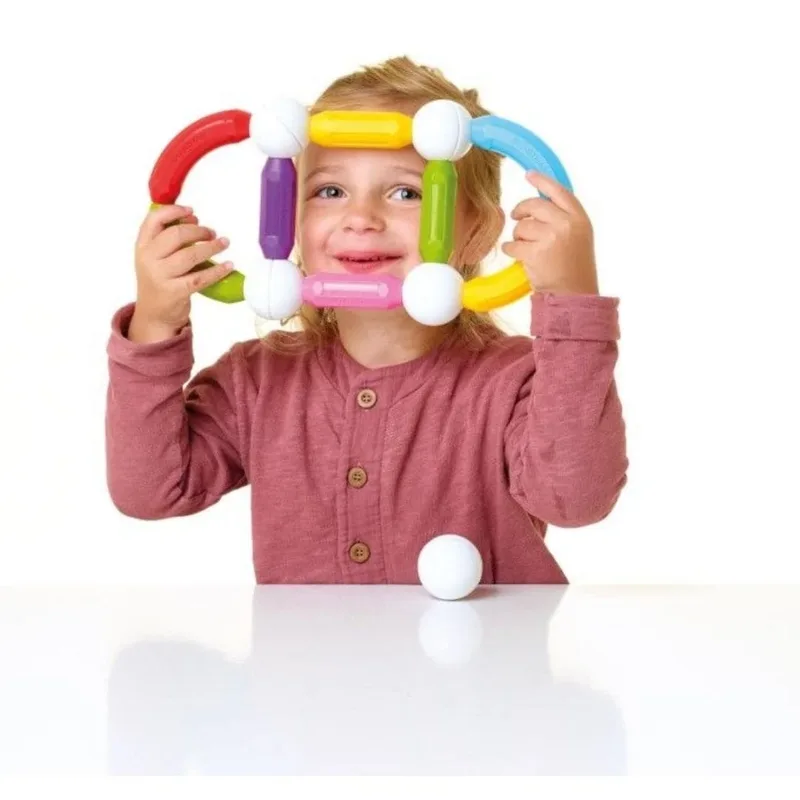 Start Plus - Magnetisch Bouwspeelgoed - 30-Delige Basisset met Gebogen Staven - Educatief Speelgoed voor Peuters en Kleuters - Vanaf 1 Jaar von SmartMax in Mehrfarbig – Produktfoto 5 von 8