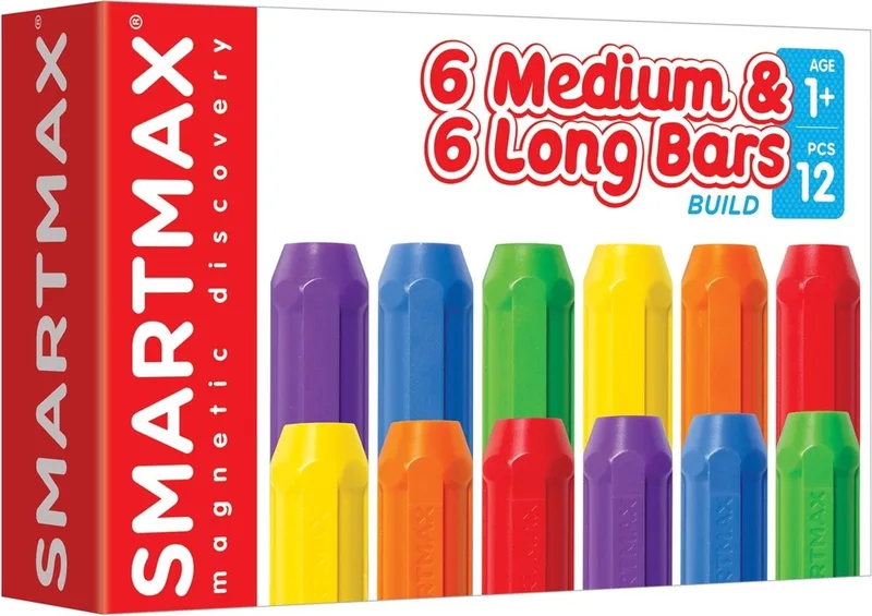 Xtension Set - 6 Korte & 6 Lange Staven by SmartMax in Red – product photo