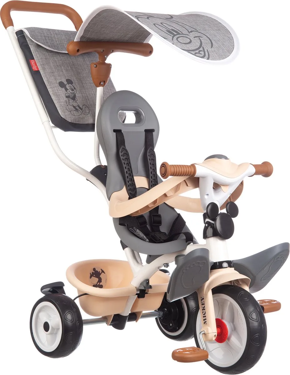 Baby Balade Plus Mickey - Driewieler van Smoby in Zwart – productfoto