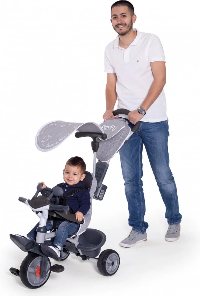 Baby Driver driewieler Comfort plus Grijs de Smoby en Noir – photo du produit