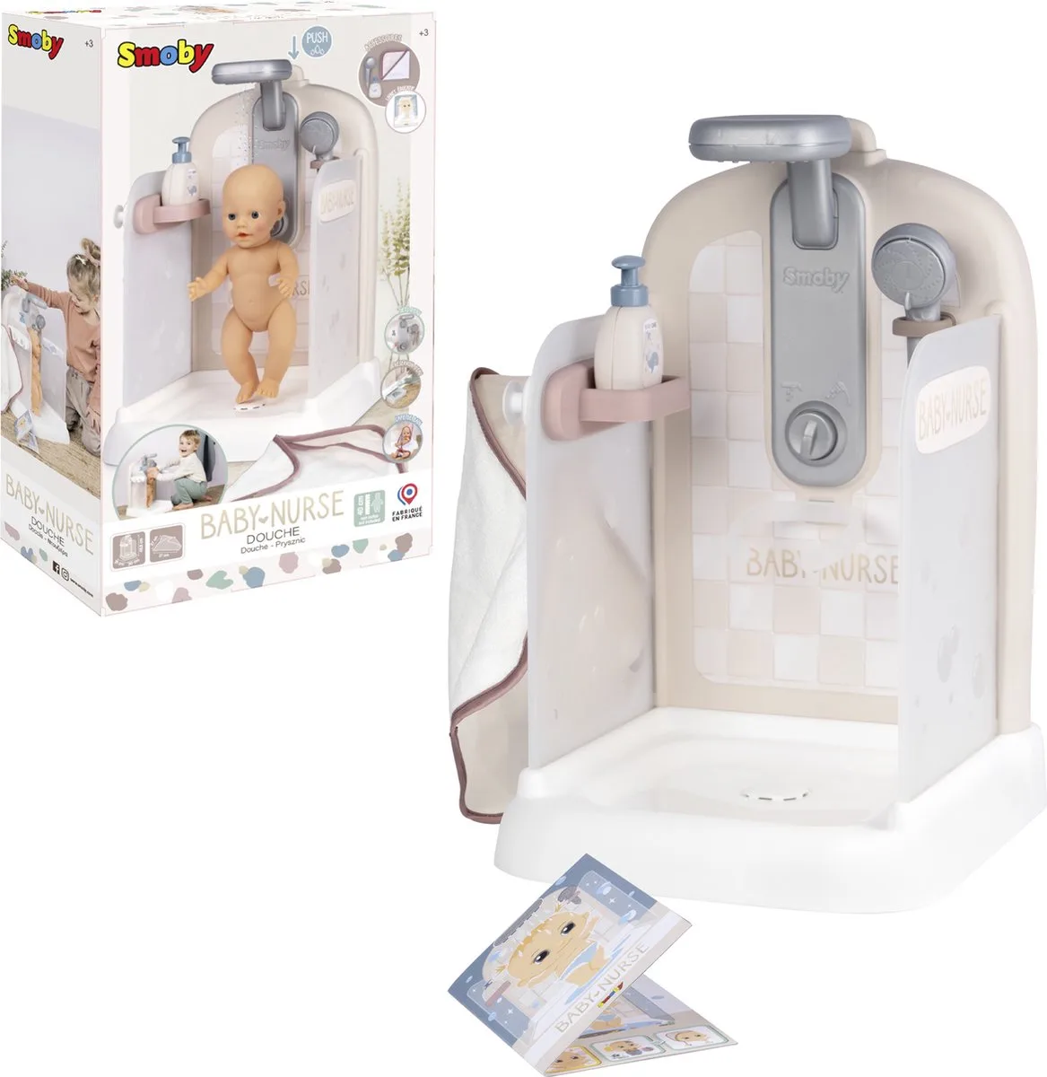 Baby Nurse Douche - Poppenmeubel från Smoby i Blå – produktbild
