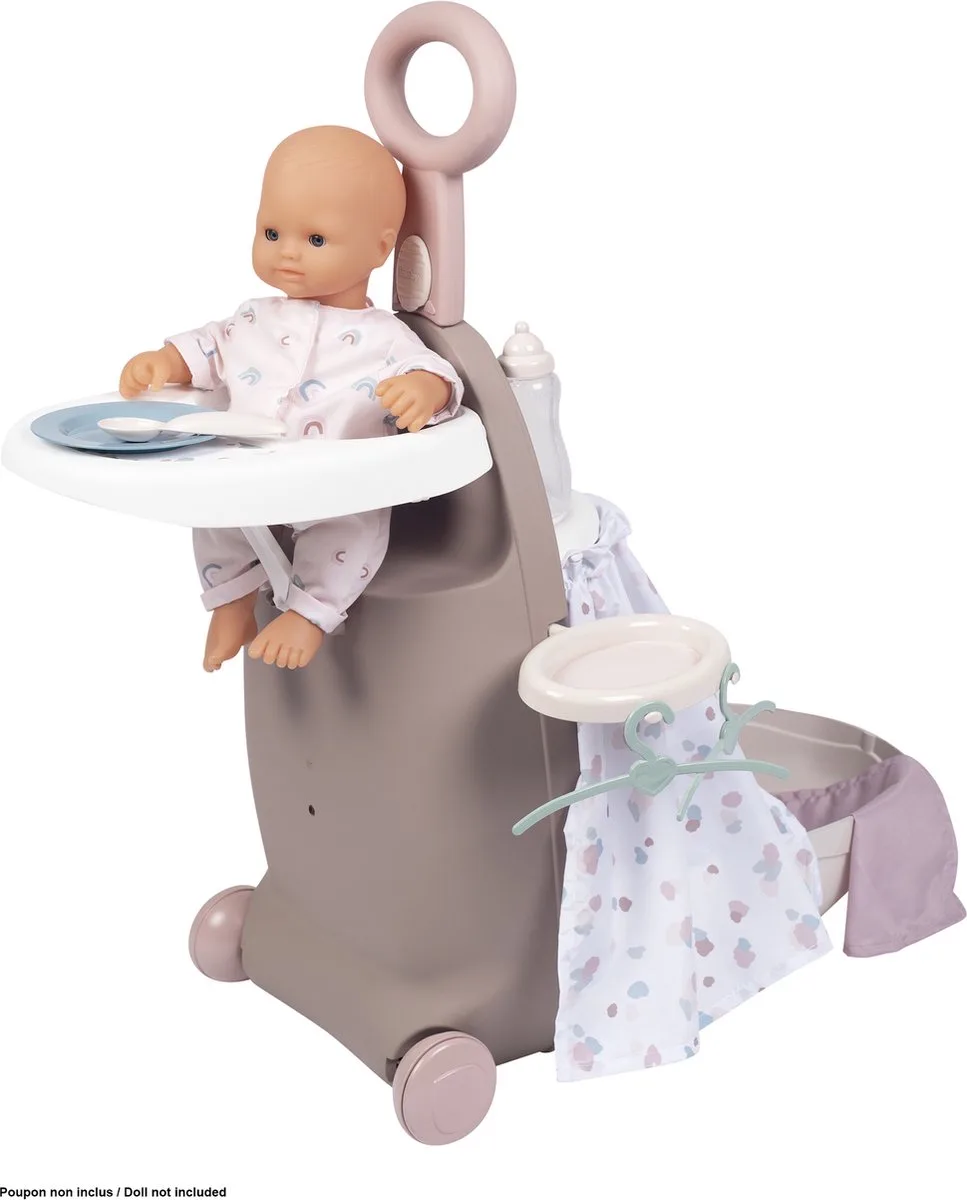 Baby Nurse Verzorgingstrolley 3-in-1 von Smoby in Rosa, Creme – Produktfoto