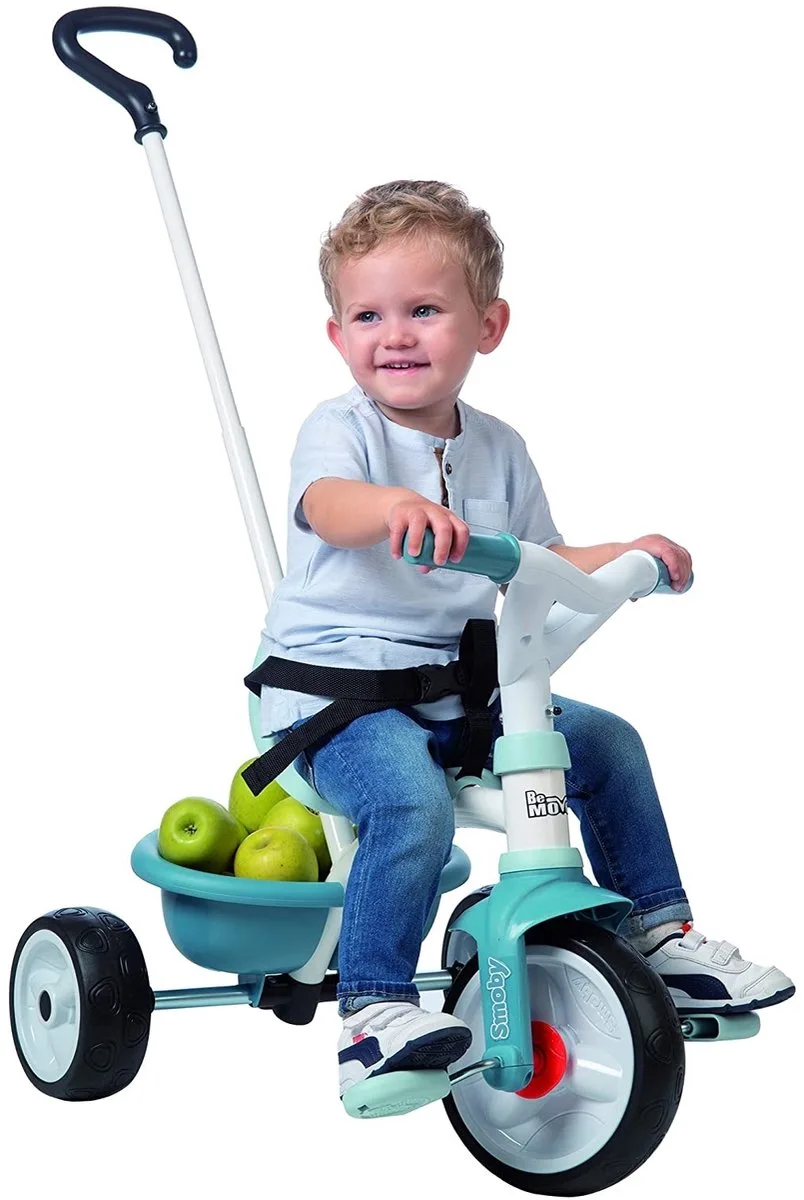 Be Move Blauw - Driewieler met duwstang fra Smoby i Pastel Blauw – produktbillede