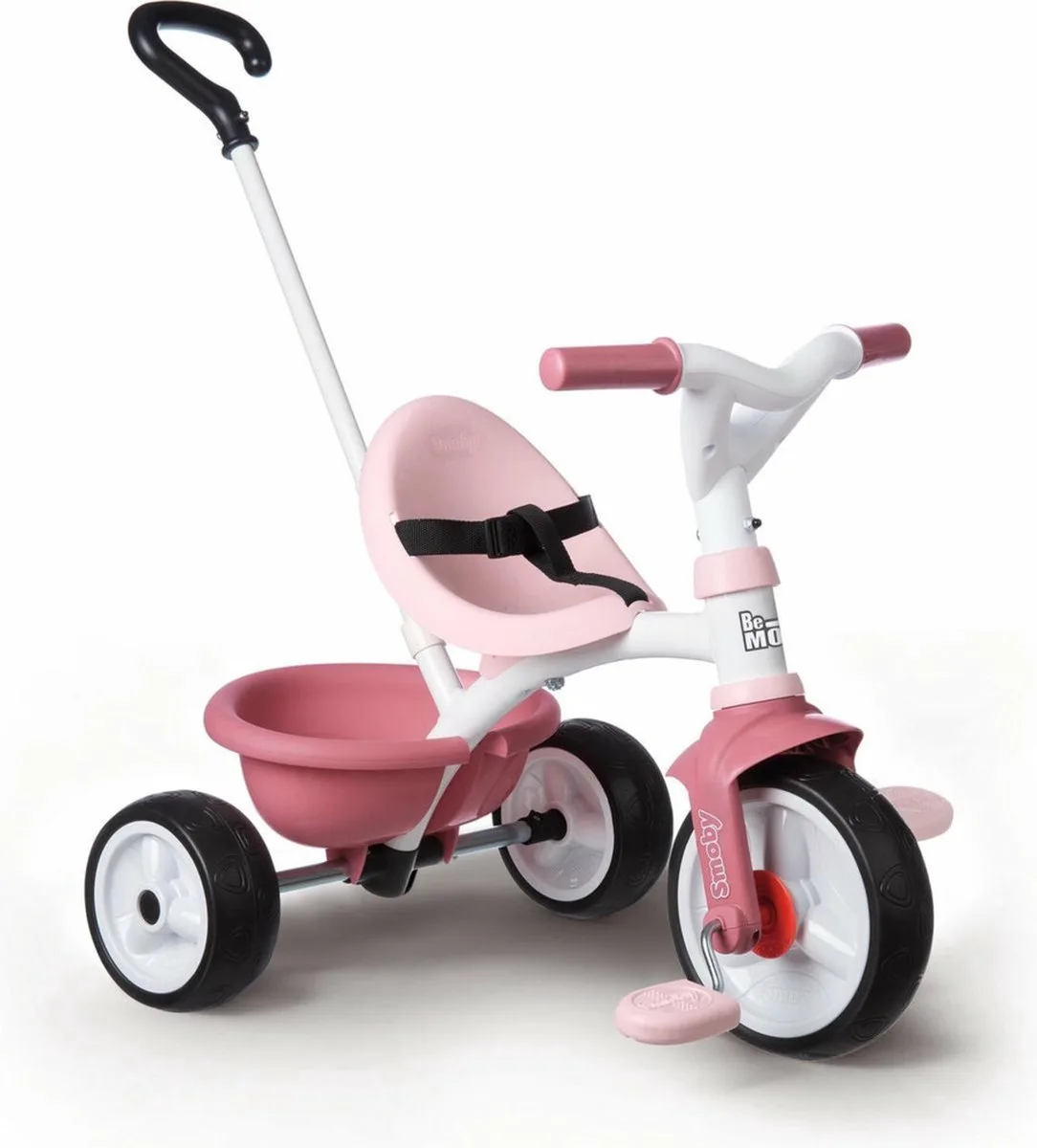 Be Move Roze - Driewieler met duwstang fra Smoby i Pastel Roze – produktbillede
