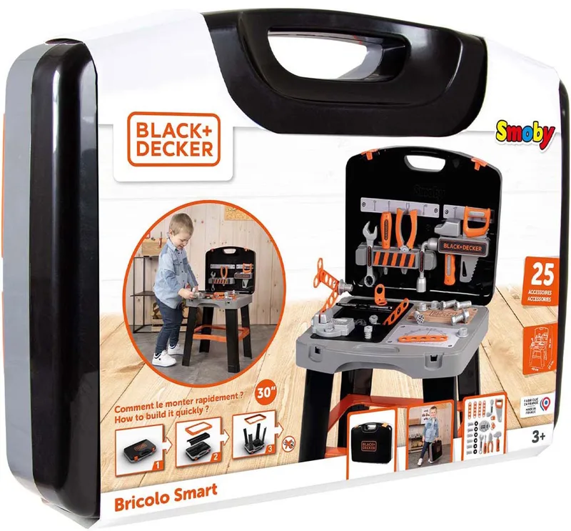 Black Decker Smart Bänk/portfölj från Smoby i Svart – produktbild