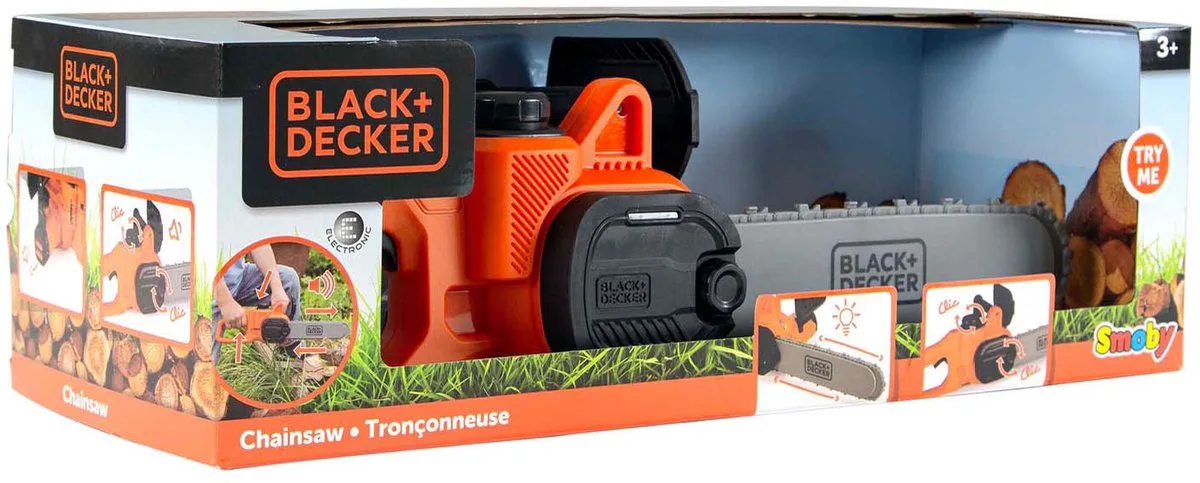 Black & Decker - Kettingzaag - Licht en Geluid - Vanaf 3 jaar. van Smoby in Zwart – productfoto