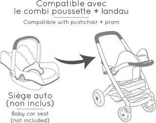 Combi Poppenwagen by Smoby – product photo 3 of 5