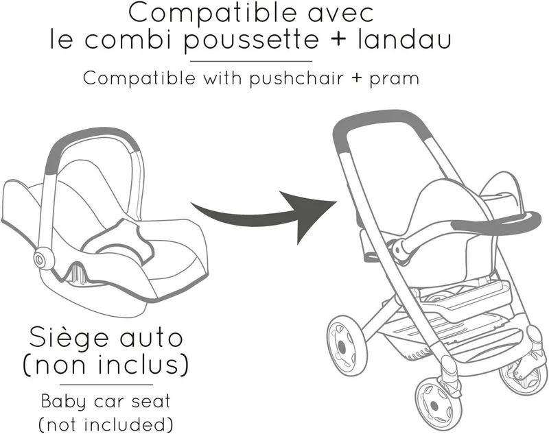 Combi Poppenwagen by Smoby – product photo 3 of 5
