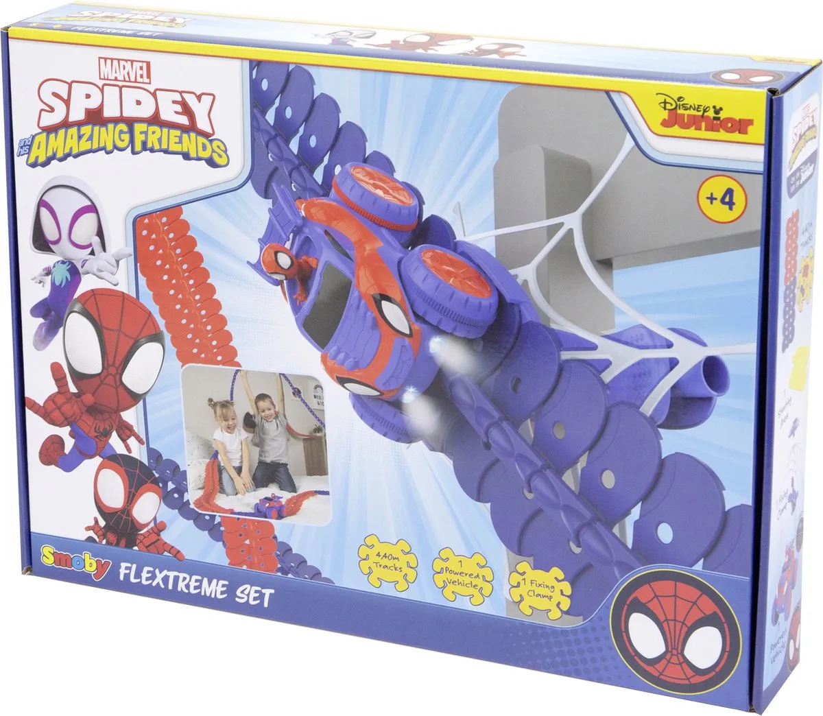Disney Marvel Spiderman - Flextreme Discovery Set - Racebaan - 4,4m by Smoby in Blue – product photo