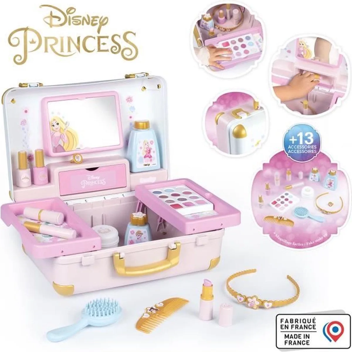 Disney Princess beautycase met accessoires - speelgoedkoffer 13-delig. de Smoby en Multicolore – photo du produit