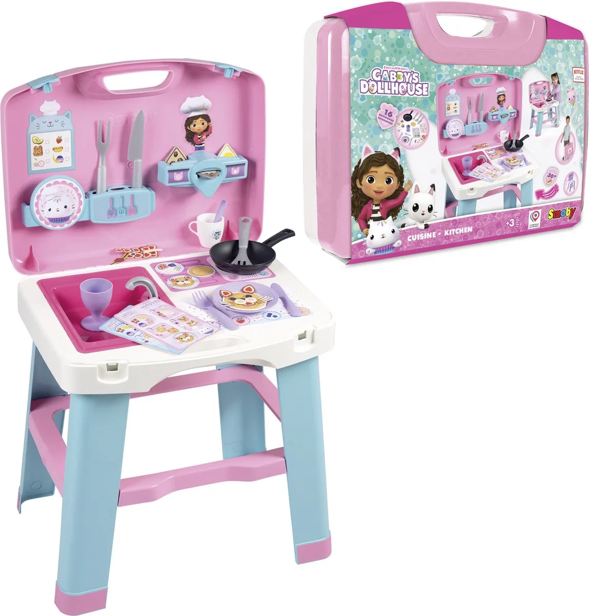 Gabby's Dollhouse - Gabby's Keuken - Vanaf 3 jaar. van Smoby in Blauw – productfoto