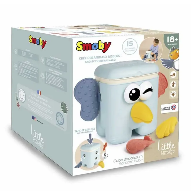 Kaboom Cube - Speelkubus - Educatief - Dieren - Ontdekken - Vanaf 18 maanden by Smoby in Blue – product photo 6 of 6