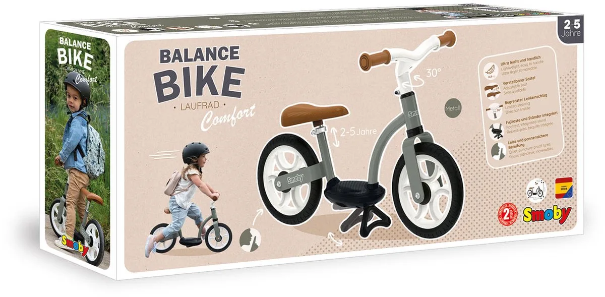 Leerfiets confort van Smoby in Zwart, Groen, Wit – productfoto