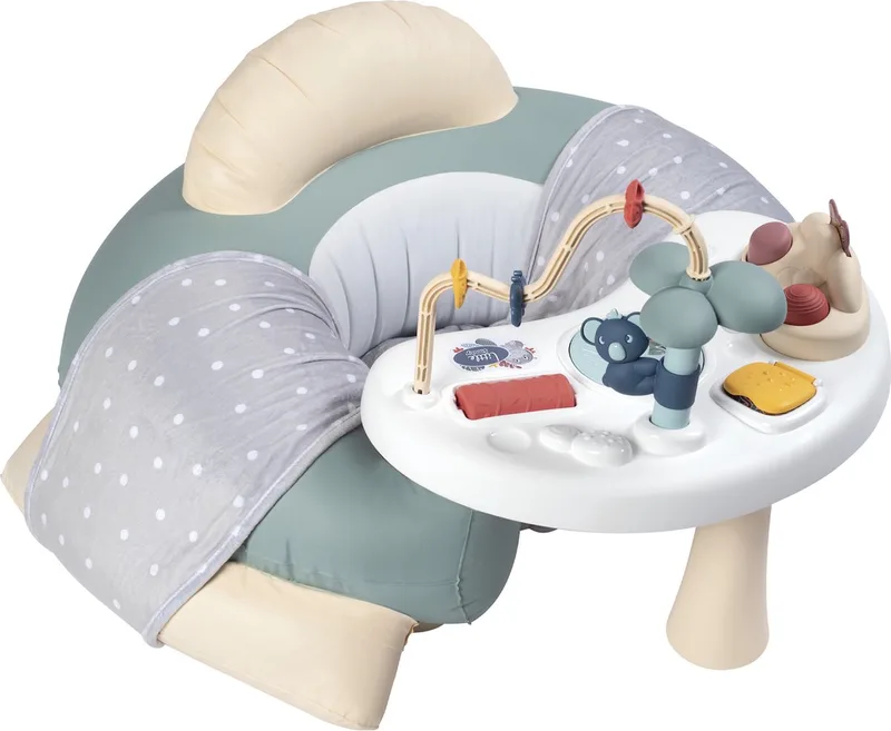 Little Smoby - Cosy Seat - Activiteitentafel - opblaasbare stoel heeft armleuningen bedekt met stoffen bekleding, met een tablet met speelse leeractiviteiten by Smoby in Green – product photo