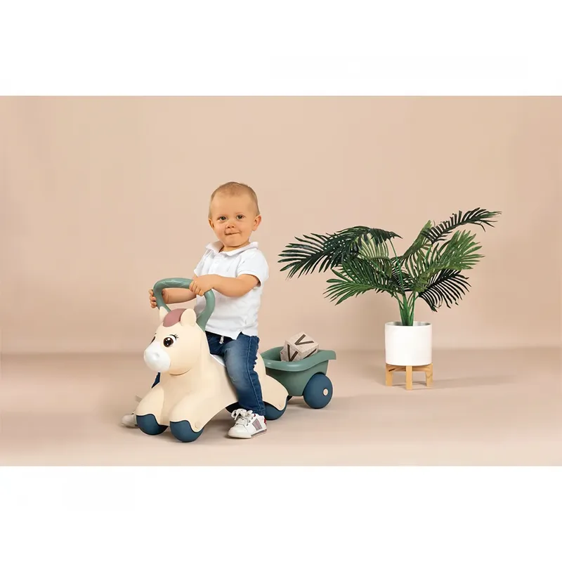 Little Smoby Loopwagen Pony Ride On by Smoby in Green – product photo 2 of 5