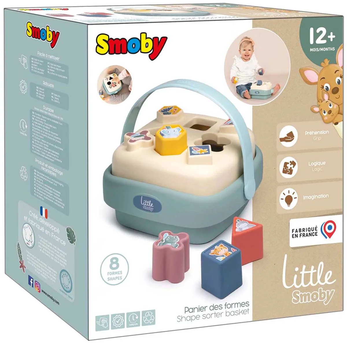 Little Smoby Vormenstoof - 8 vormen - Vorm en kleurherkenning de Smoby en Multicolore – photo du produit