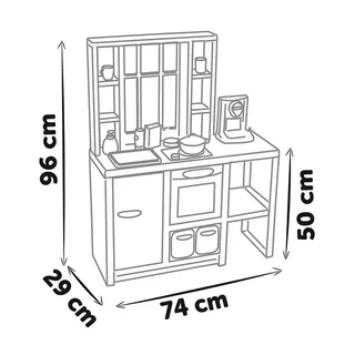 Loft Keuken Bruin - Speelkeuken fra Smoby i Sort – produktbillede 2 af 6