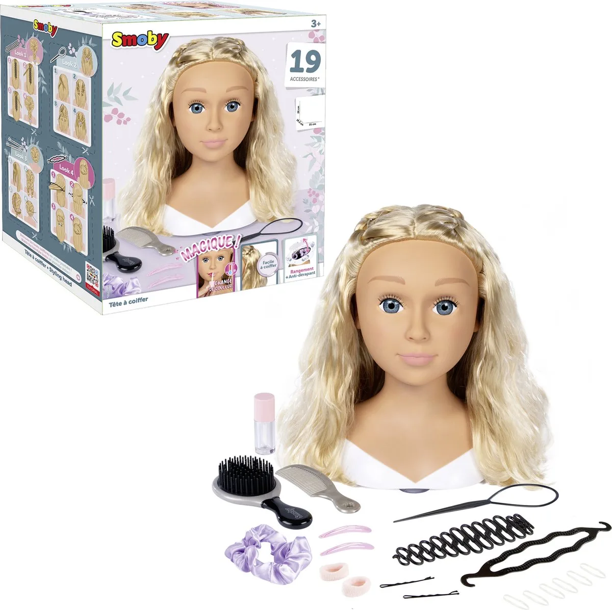 My Beauty Blond Styling Head - Kaphoofd - Kapper van Smoby in Wit – productfoto