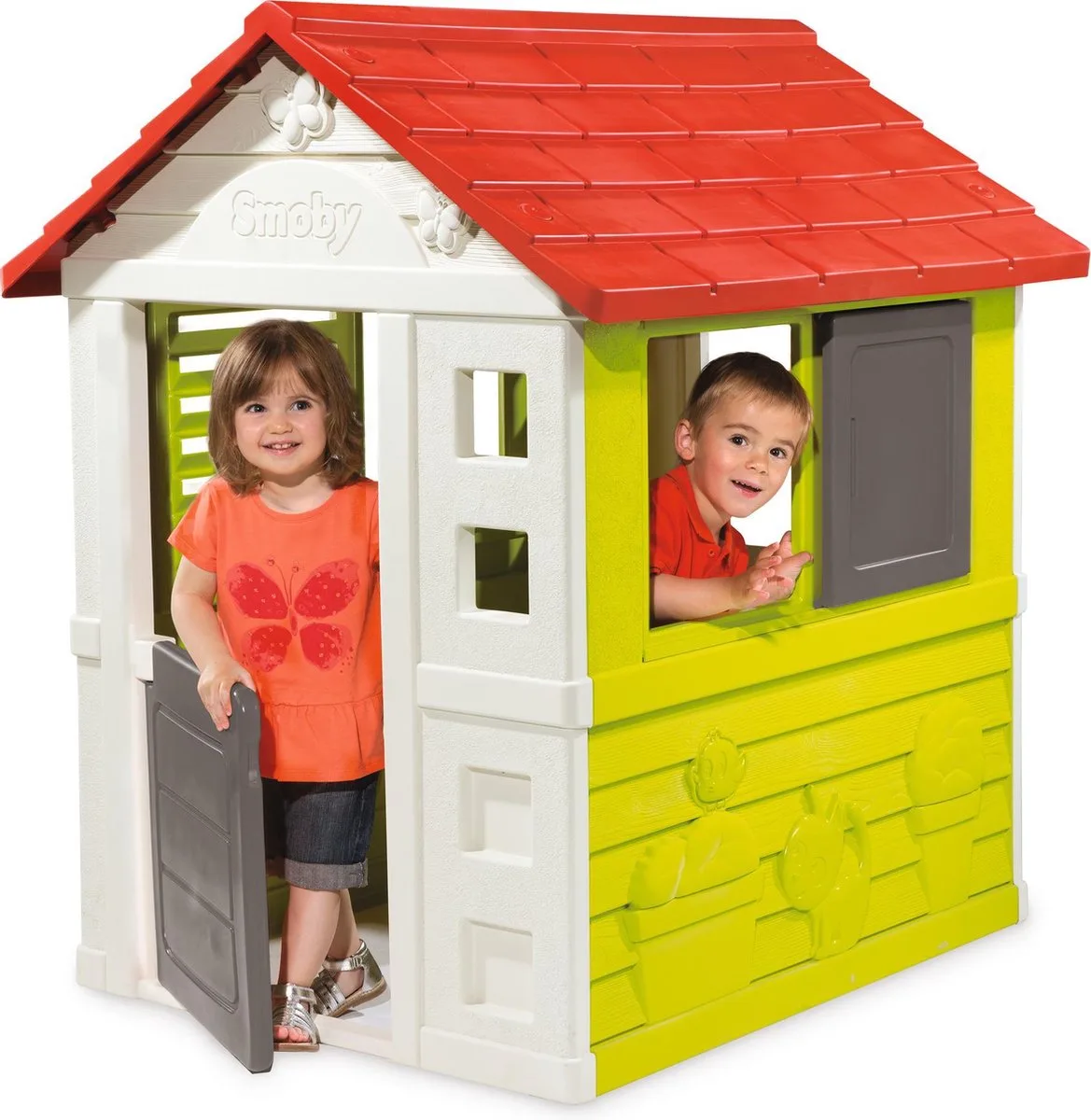 Nature Speelhuis - 98 x 110 x 127 cm - Vanaf 2 jaar fra Smoby i Rød – produktbillede
