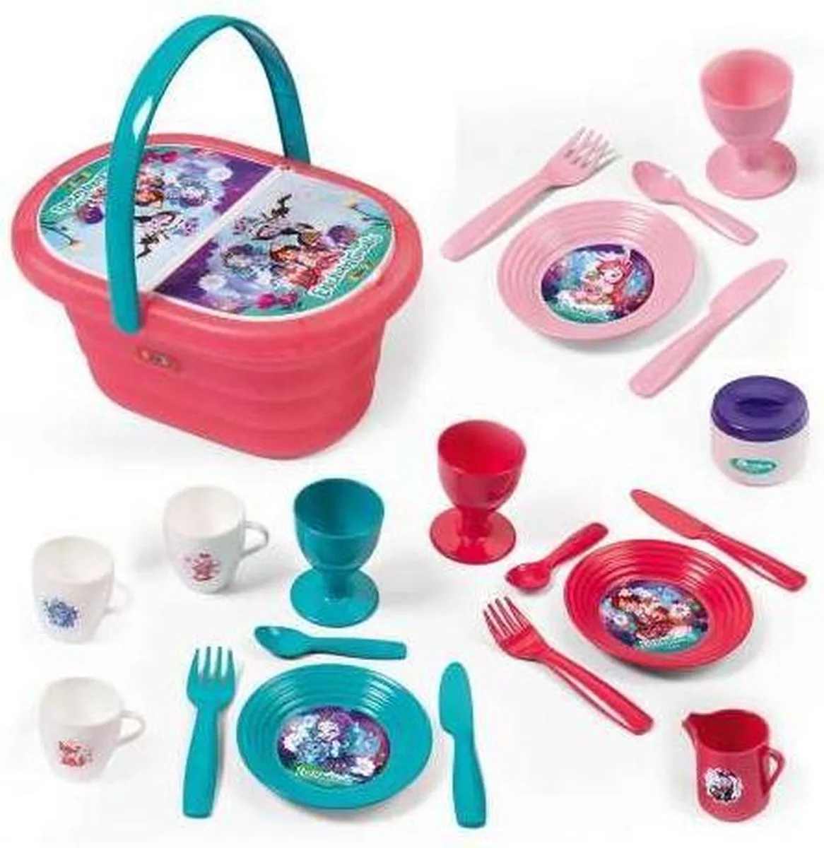 Picknickset Enchantimals Smoby picknickmand theeset de Smoby en Roos – photo du produit