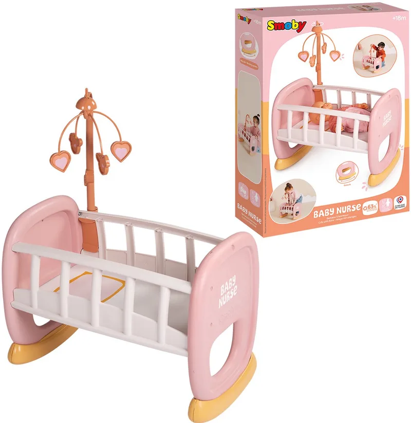 Poppenmeubel Baby nurse - wieg en poppenbedje - voor pop tot 42cm by Smoby in Multicolour – product photo