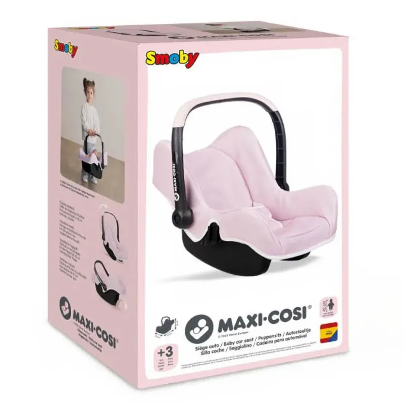 Poppenwagen - Maxi cosi zitje pop tot 42cm von Smoby in Rosa – Produktfoto 3 von 6