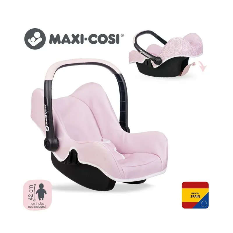 Poppenwagen - Maxi cosi zitje pop tot 42cm von Smoby in Rosa – Produktfoto 2 von 6