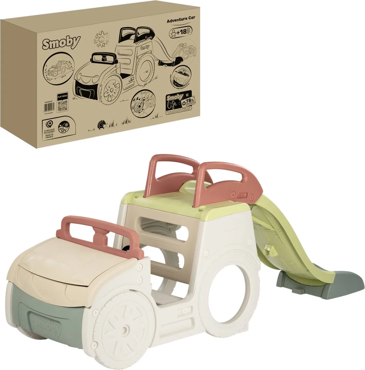 Smoby Life - Adventure Car - Avonturen Auto - Vanaf 18m. från Smoby i Beige – produktbild