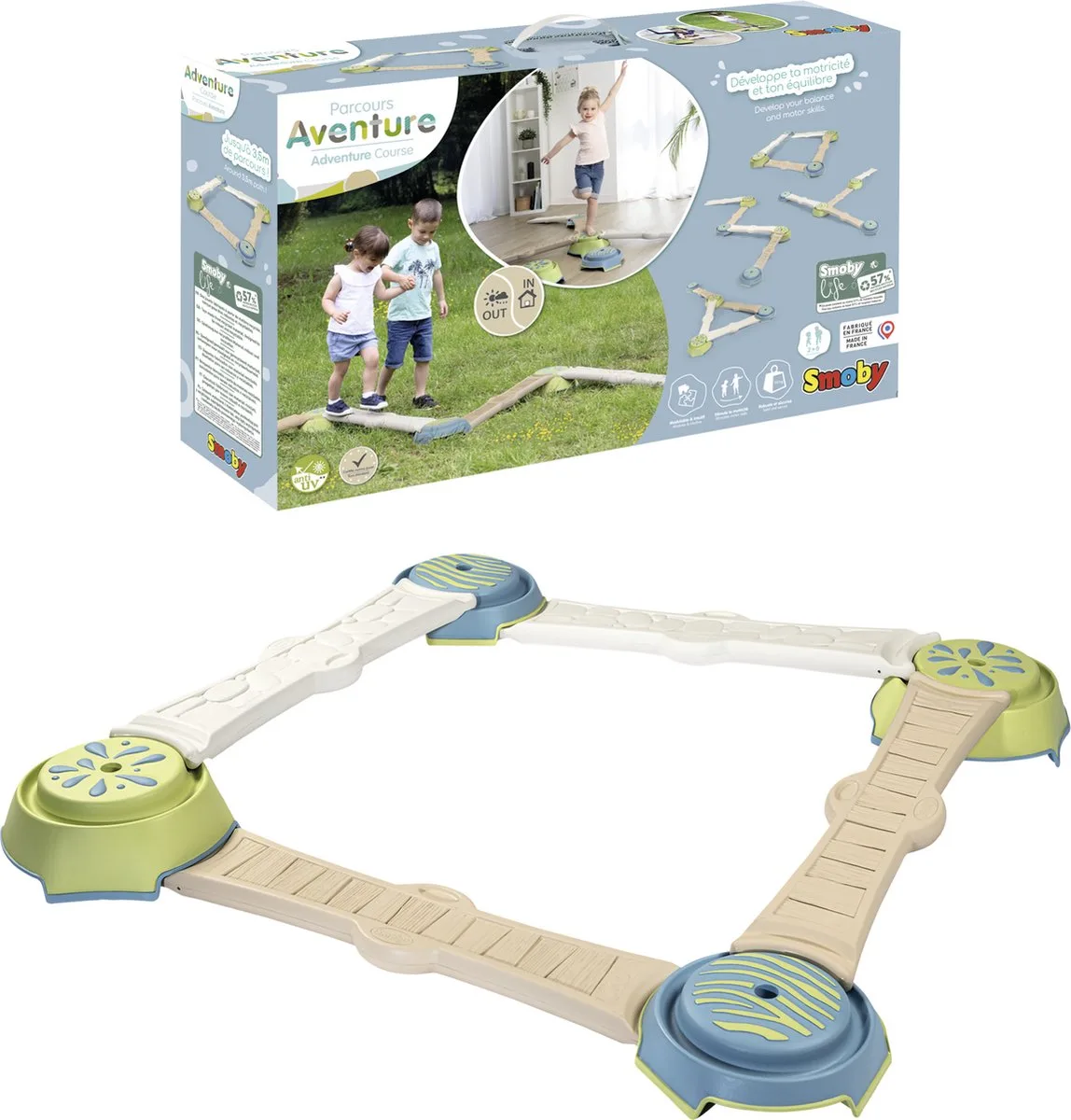 Smoby Life - Avonturen evenwichtsparcours - Vanaf 2jaar. van Smoby in Groen – productfoto