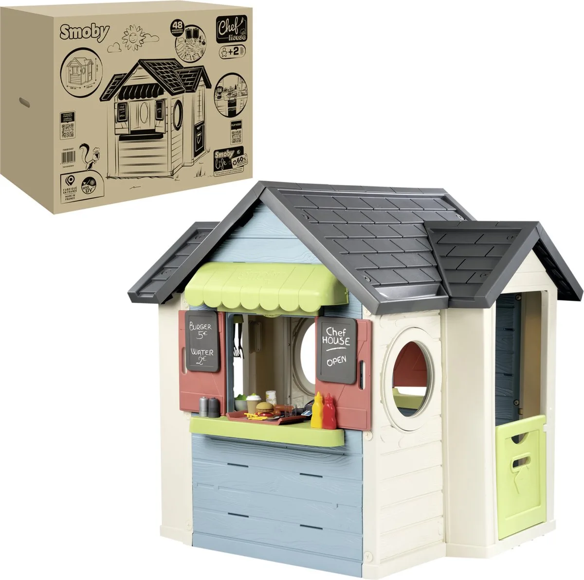 Life Spielhaus Chef, Gartenspielgerät von Smoby in Grün – Produktfoto