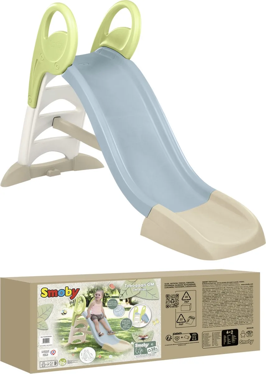 Smoby Life - Glijbaan GM - Peuter - voor buiten - met wateraansluiting - vanaf 2 jaar van Smoby in Groen – productfoto