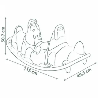 Smoby Life - Green Dogs Rocker - Hondenwip - Wip - Vanaf 18m. by Smoby in Green – product photo 3 of 4