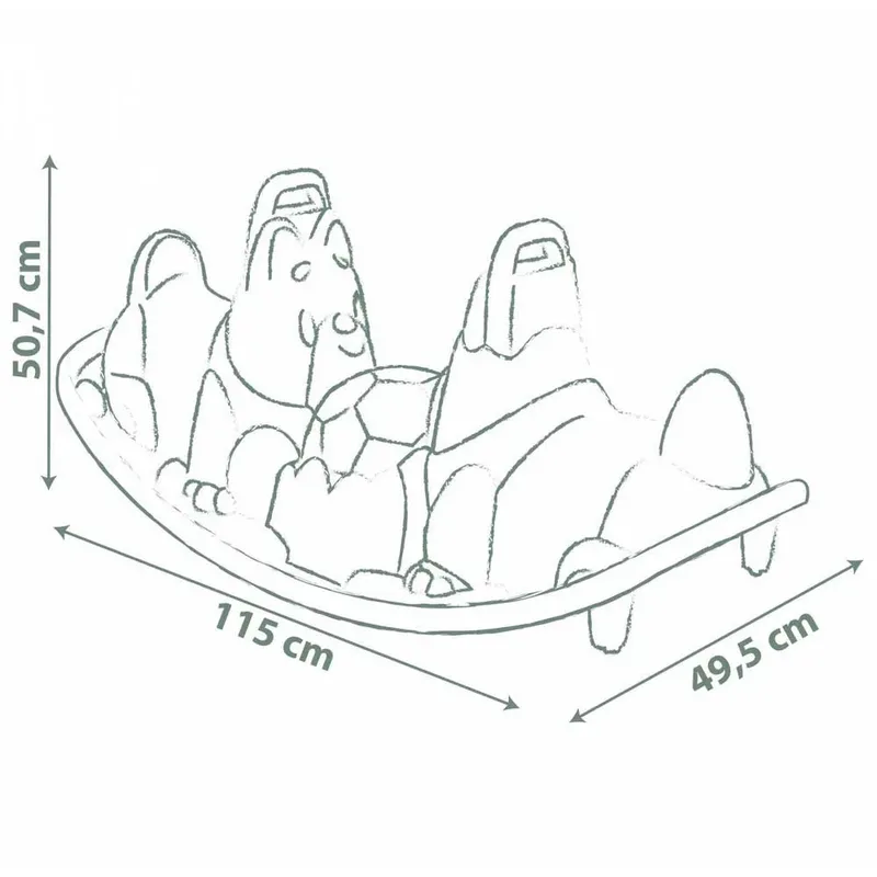Smoby Life - Green Dogs Rocker - Hondenwip - Wip - Vanaf 18m. by Smoby in Green – product photo 3 of 4