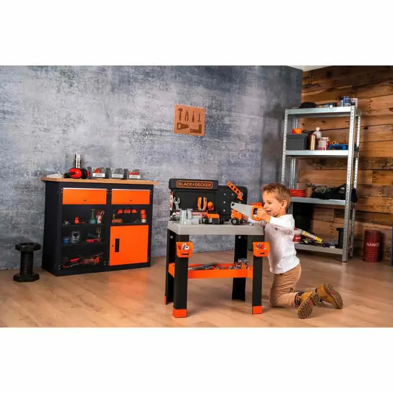 Speelgoedwerkbank Black & Decker pro - Gereedschap - bouwset van Smoby in Grijs – productfoto 4 van 5