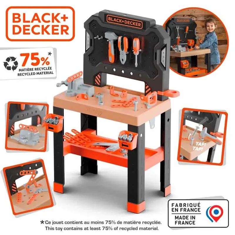 Speelgoedwerkbank - Bricolo Center - Black & Decker - rollenspel DIY - Doe het zelf speelgoed - accessoires by Smoby in Multicolour – product photo 5 of 5