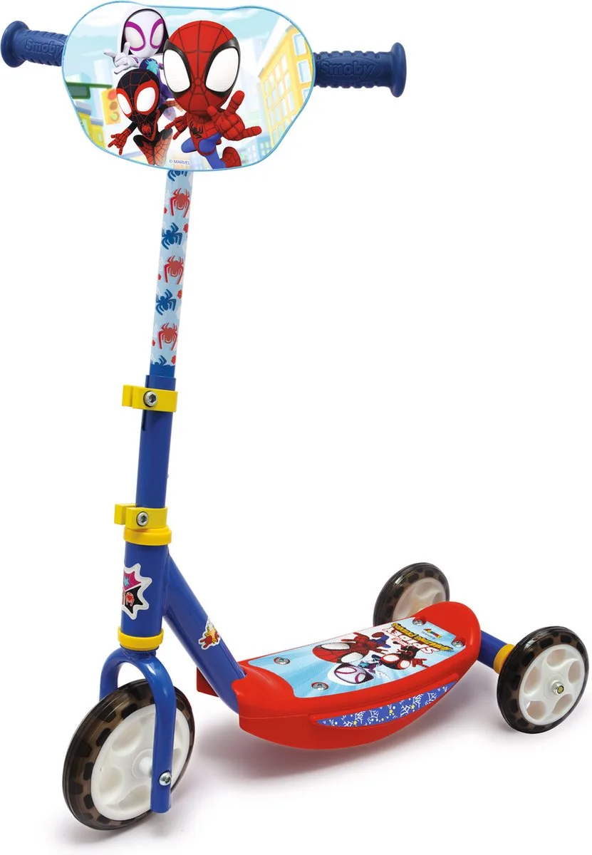 Step - Disney - Marvel - Scooter - Stuur in de hoogte verstelbaar - Vanaf 3 jaar fra Smoby i Spiderman – produktbillede
