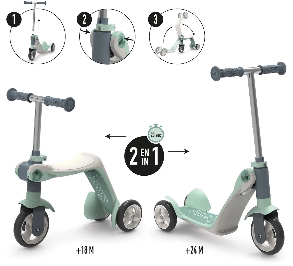 Reversible 2in1 Step von Smoby in Grün – Produktfoto